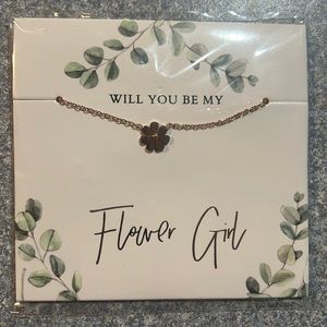 Flower girl “proposal” necklace